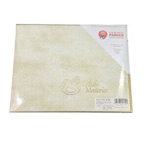 Vintage Parker Photo Album Baby Memories NOS Sealed White Gold